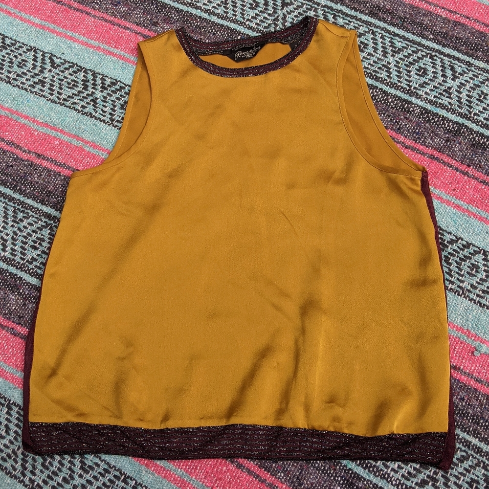 Scotch & Soda silky gold sleeveless shirt